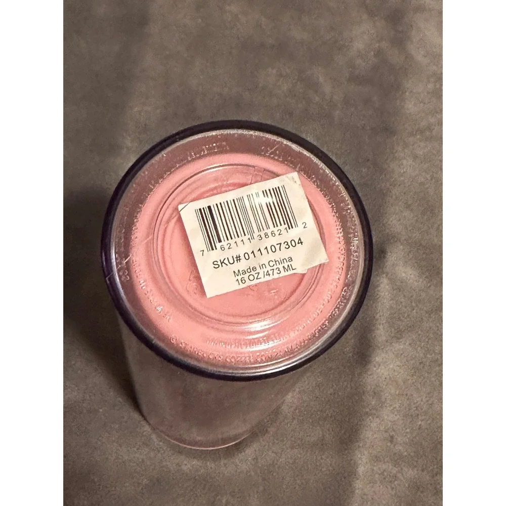 Starbucks Pink Rose Gold Foil Splatter Acrylic Tumbler 16oz Travel Mug